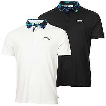 Calvin Klein Herre Seabury Flerfarvet Print Åndbar Golfpoloshirt