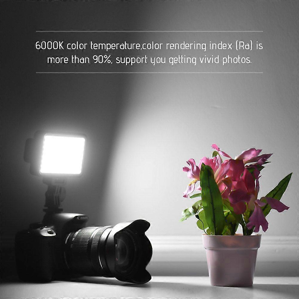 Andoer PAD160 LED Video Light 6000K Dimmable Fill Light Continuous Light Panel 12W CRI90+ with Camera Mount and CT Filter for DSLR ILDC Cameras Light 