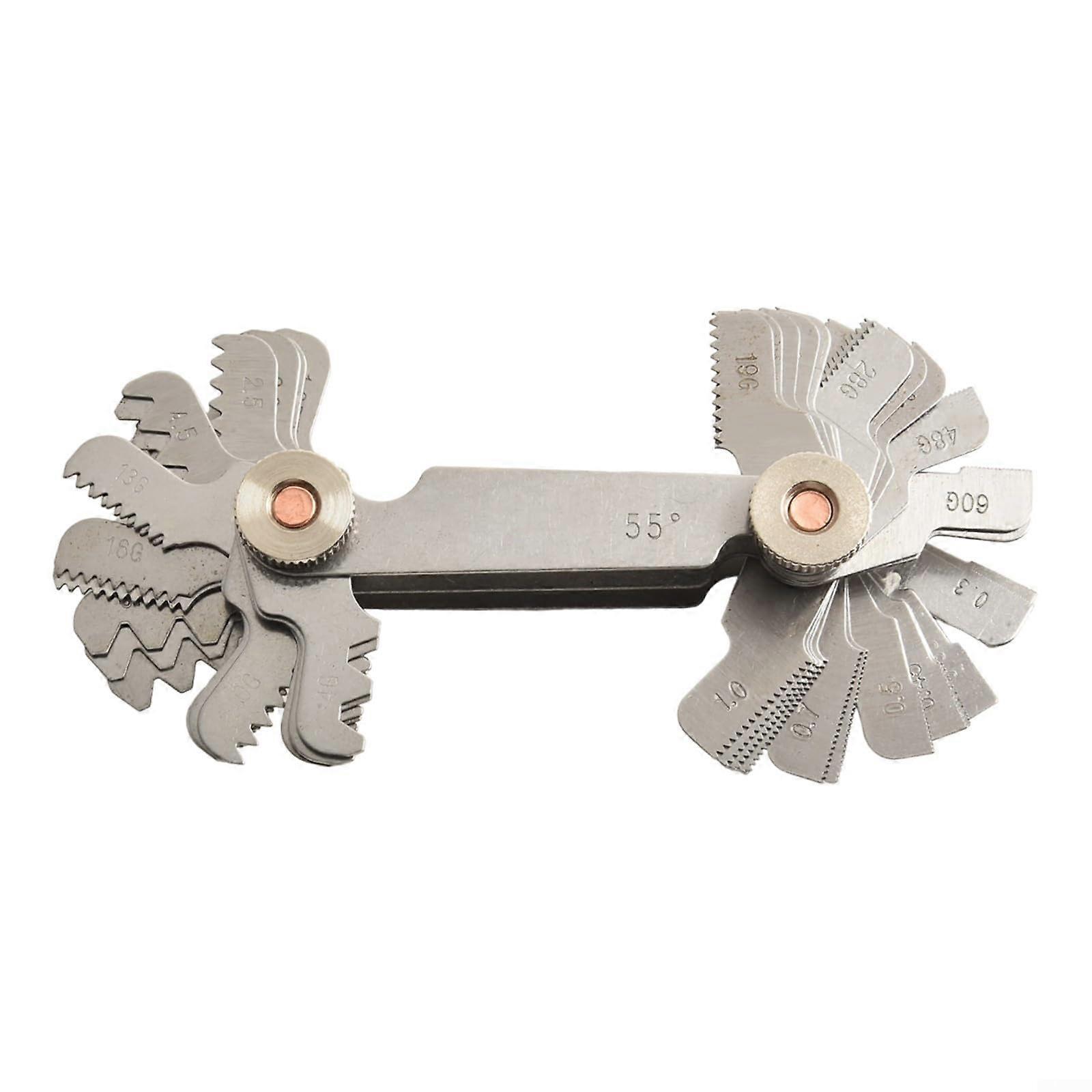 Thread Gauge 52 Sheets Stainless Steel Metric 60 Degrees And Inch 55 Degrees For Mechanical And Engineering Use
