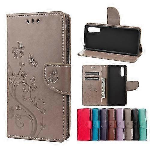 For Sony Xperia 10 III Butterfly Flower Pattern Horizontal Flip Lea...
