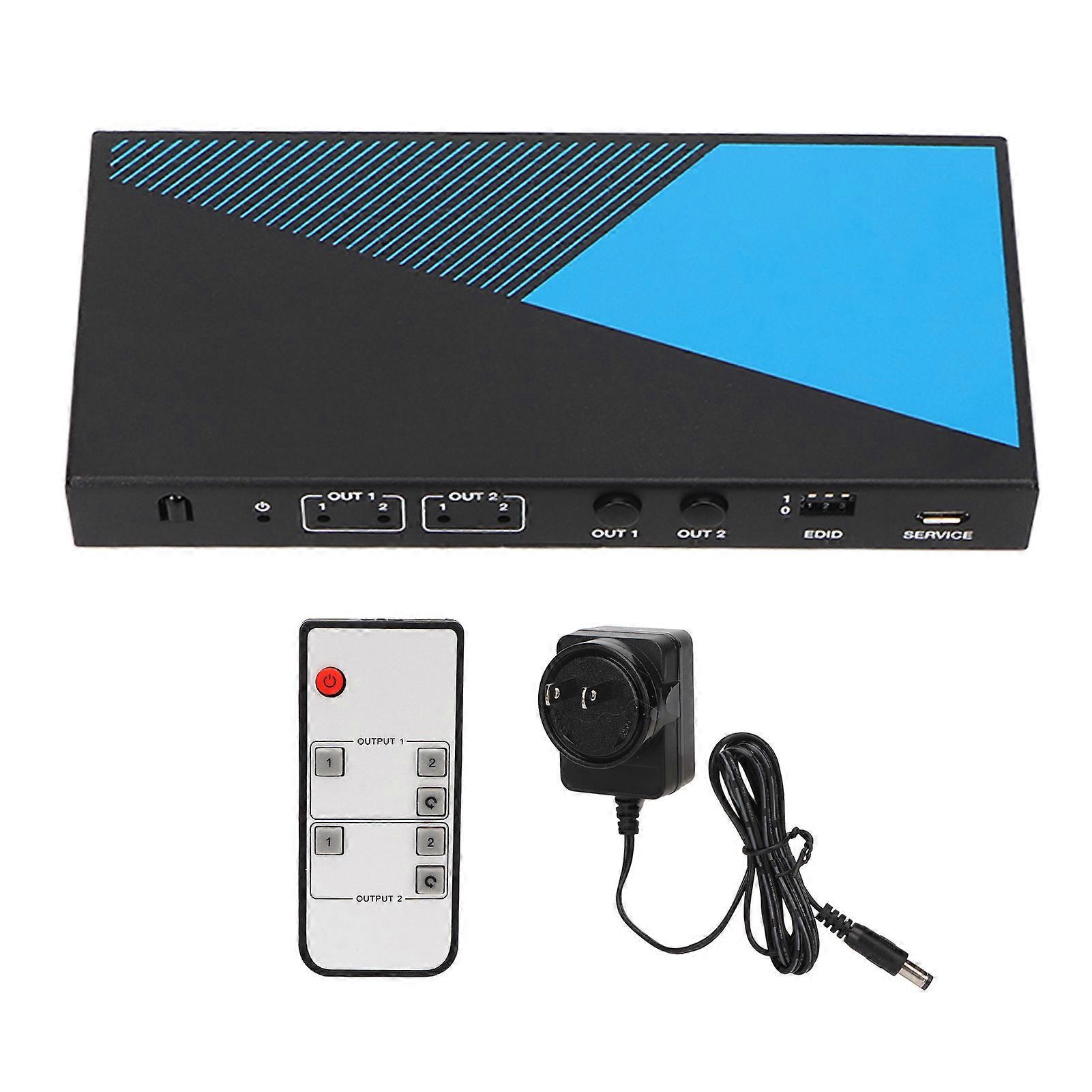 8K 60Hz 2x2 HD Multimedia Interface Switcher with EDID Management and Remote Control