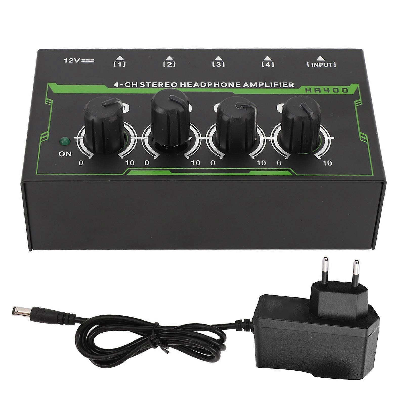 Amplifier Flexible 4 Channel High Power Stereo Headphone Amp for Studio and Stage Applications