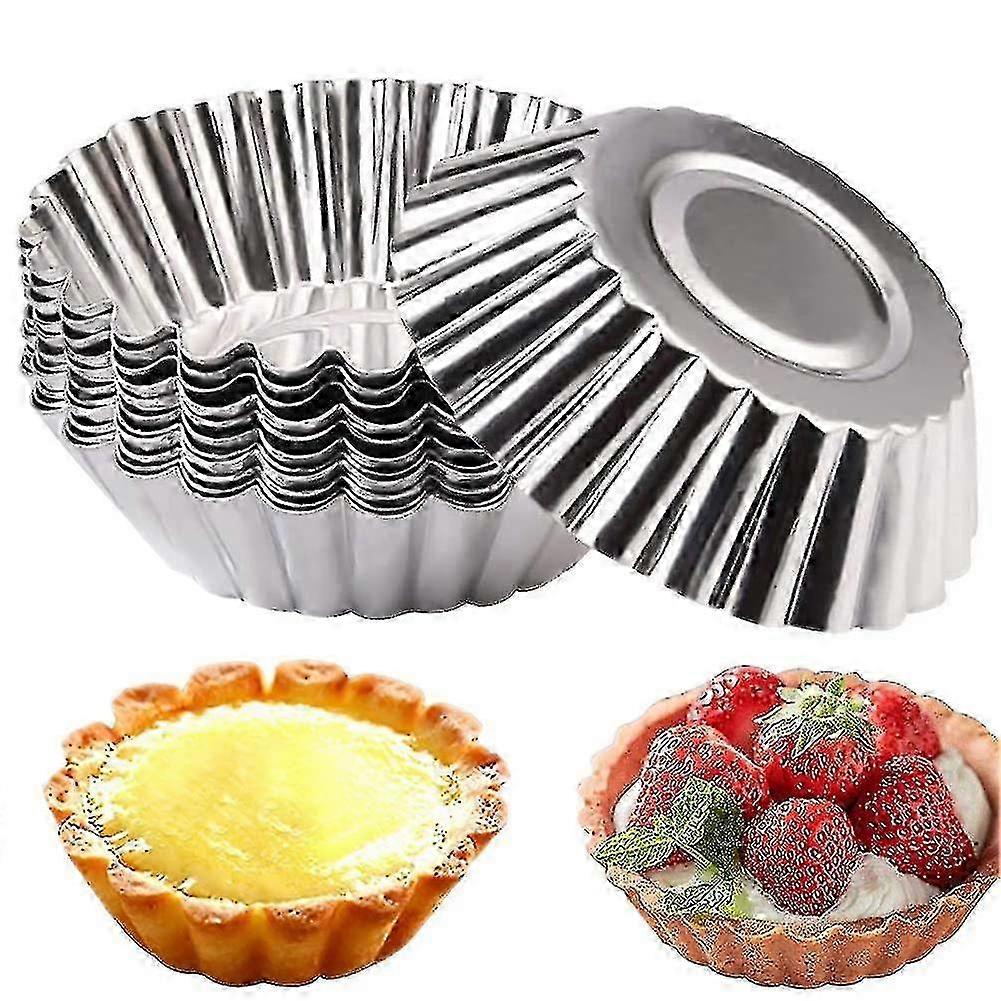 50pcs Egg Tart Mold, Reusable, Kitchen Baking Tools, Pudding Mold, ...