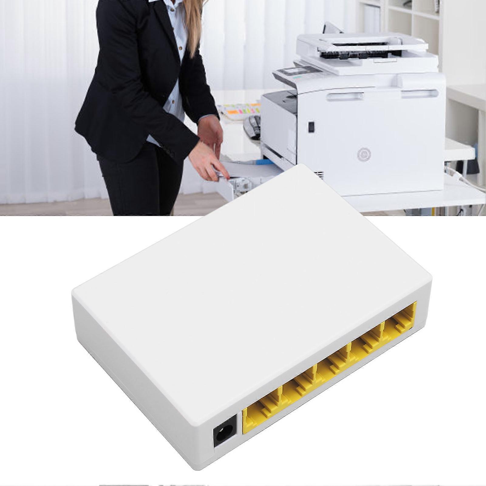 5 Port 10/100Mbps Ethernet Switch Unmanaged Hub US Plug 100-240V