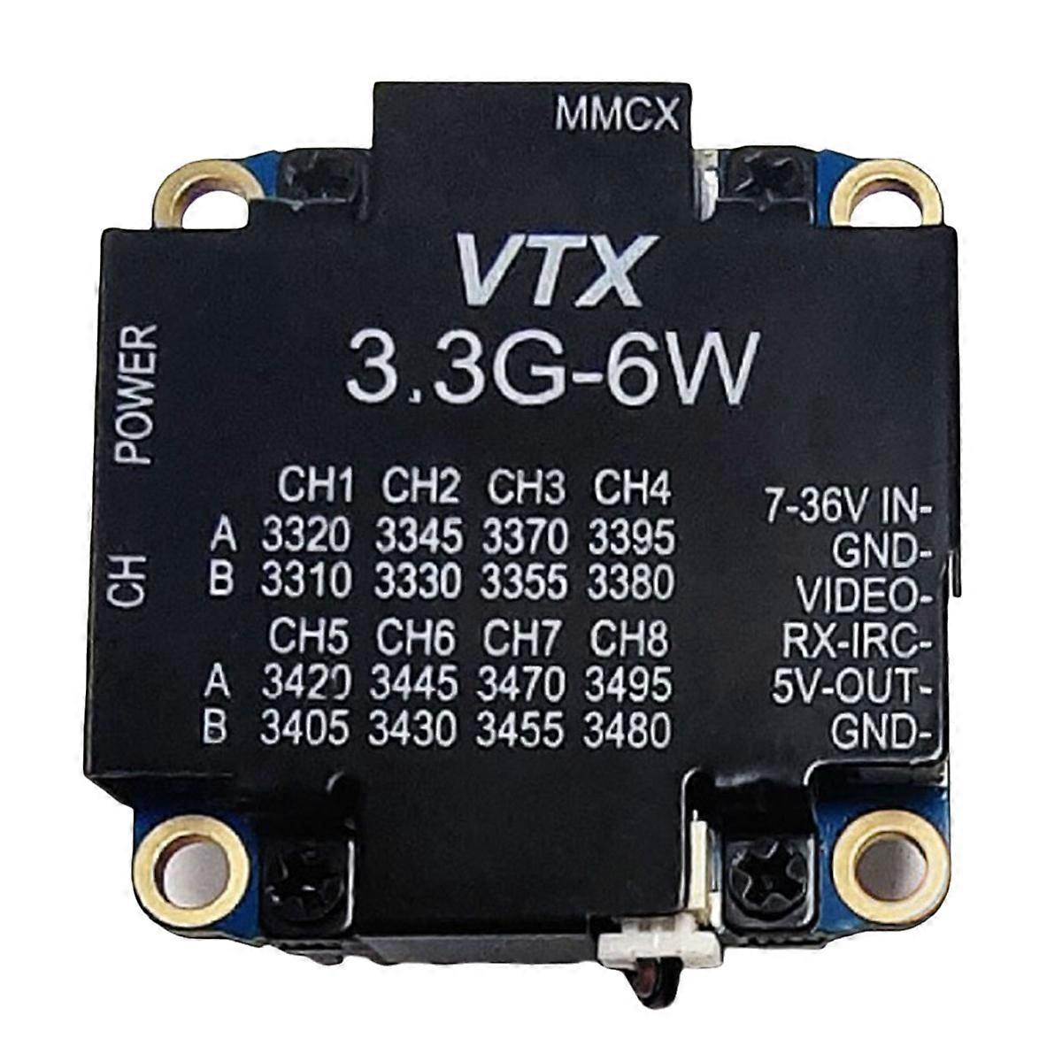 3.3G 6W VTX 6000mW 16CH FPV Video Transmitter Wireless Transmitter Module for Long Range FPV Racing