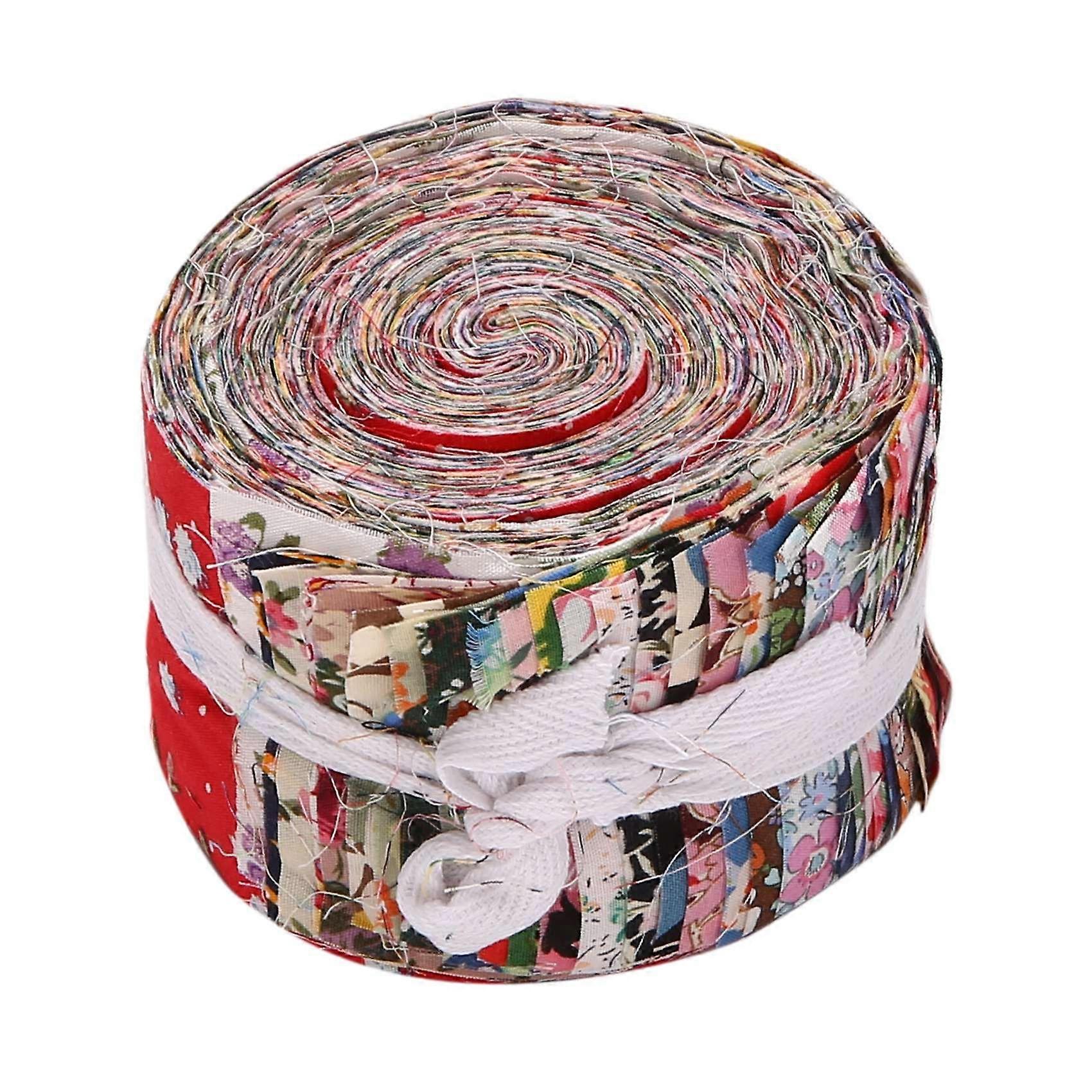 Fabric Strips Roll Jelly Fabric Bundles Fabric Quilting Strips Roll Up Flower Precut Patchwork with
