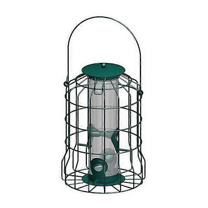 For Bird Deterrent Feeder Rustproof Hanging Bird Feeder Cage For Garden Backyard Squirrelproof Wild