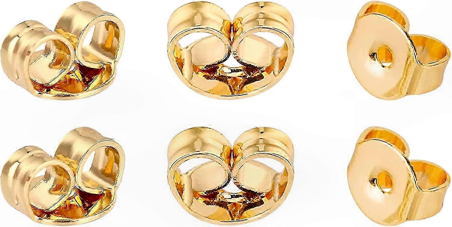 Gold Earring Backs | Secure Stud Locking Stoppers for Earrings