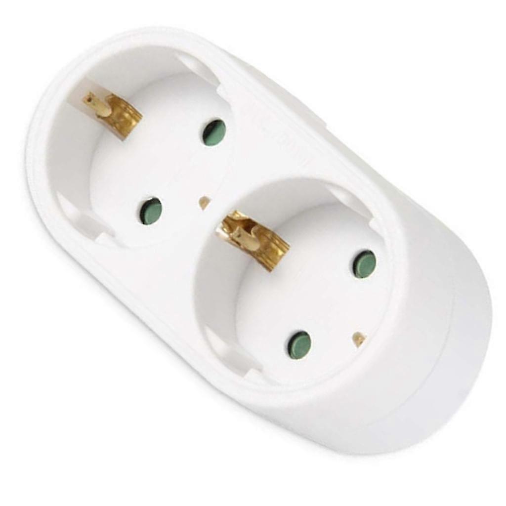Upgrade power socket adapter to expand one socket into two sockets PP power socket - white
