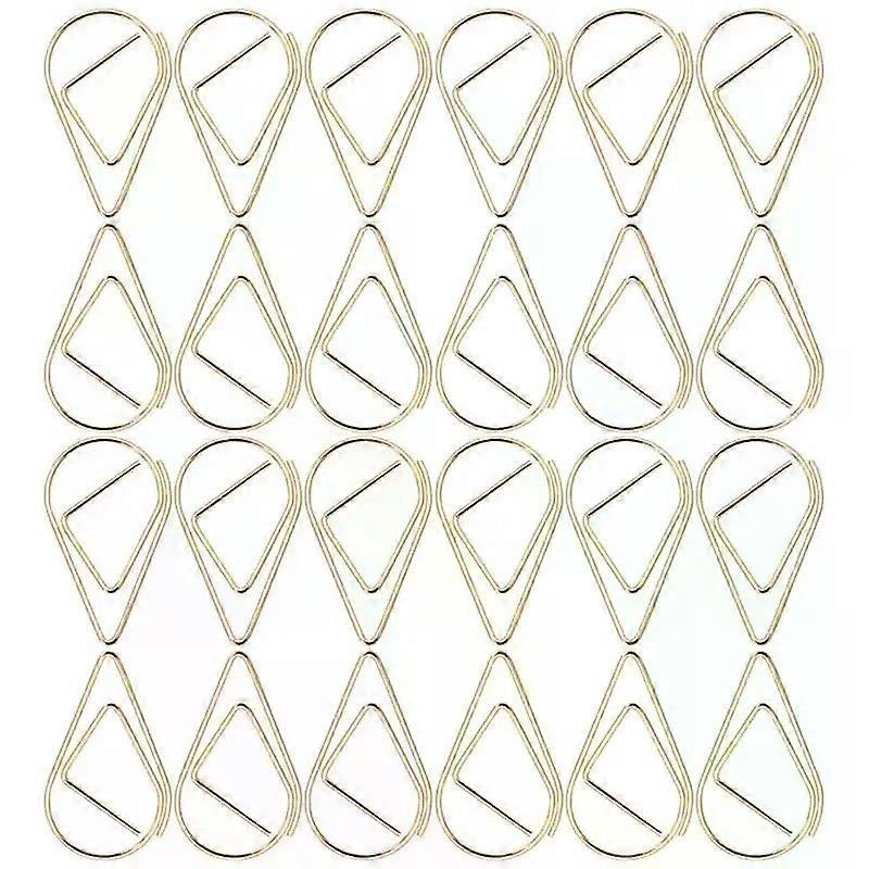 100pcs Office Paperclips Paper Clips Drop Shaped File Paper Clips Document Paper Clips Wedding Invitation Paper Clip Clips