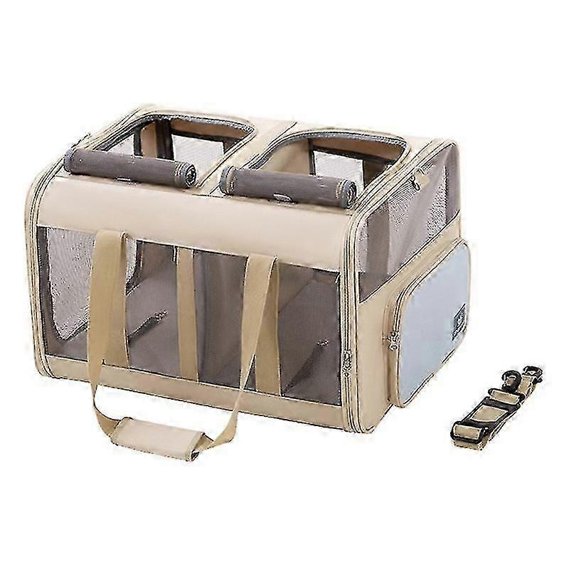 2025 DODOPET XN Series Breathable Folding Two-Compartment Pet Carrier Portable Cat and Dog Travel Bag - L