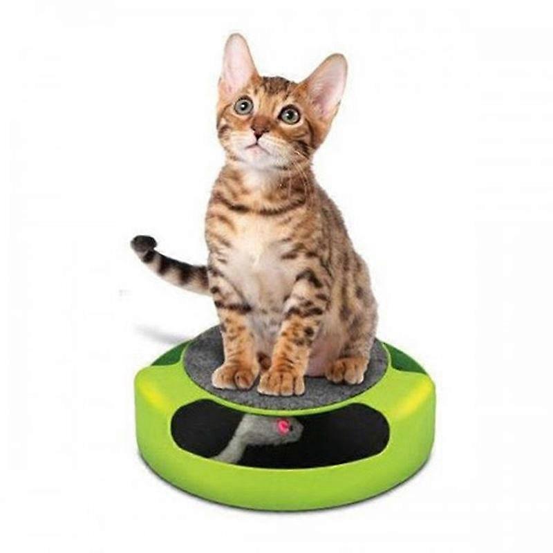 Pet Automatic Toy Tease Cats Interactive Mouse Running Along The Track Turntable Toy Smart Teasing