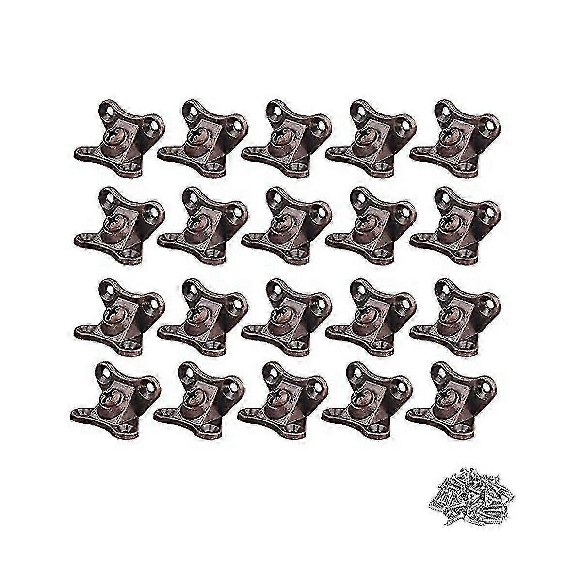 Heavy Duty Adjustable Shelf Brackets, Removable Combination Butterfly Corner & Angle L Brackets (Red Bronze)