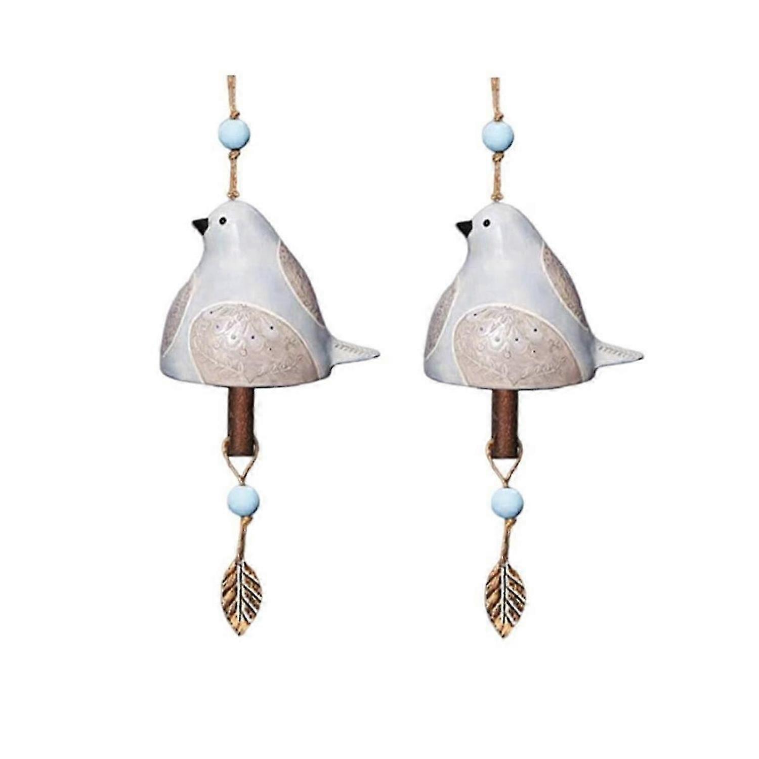 2PCS Bird Song Bell Bird Song Bell Wind Chime Bird Song Bell Garden Decor Hanging Rustic Wind Chime Wind Chime Parts,D