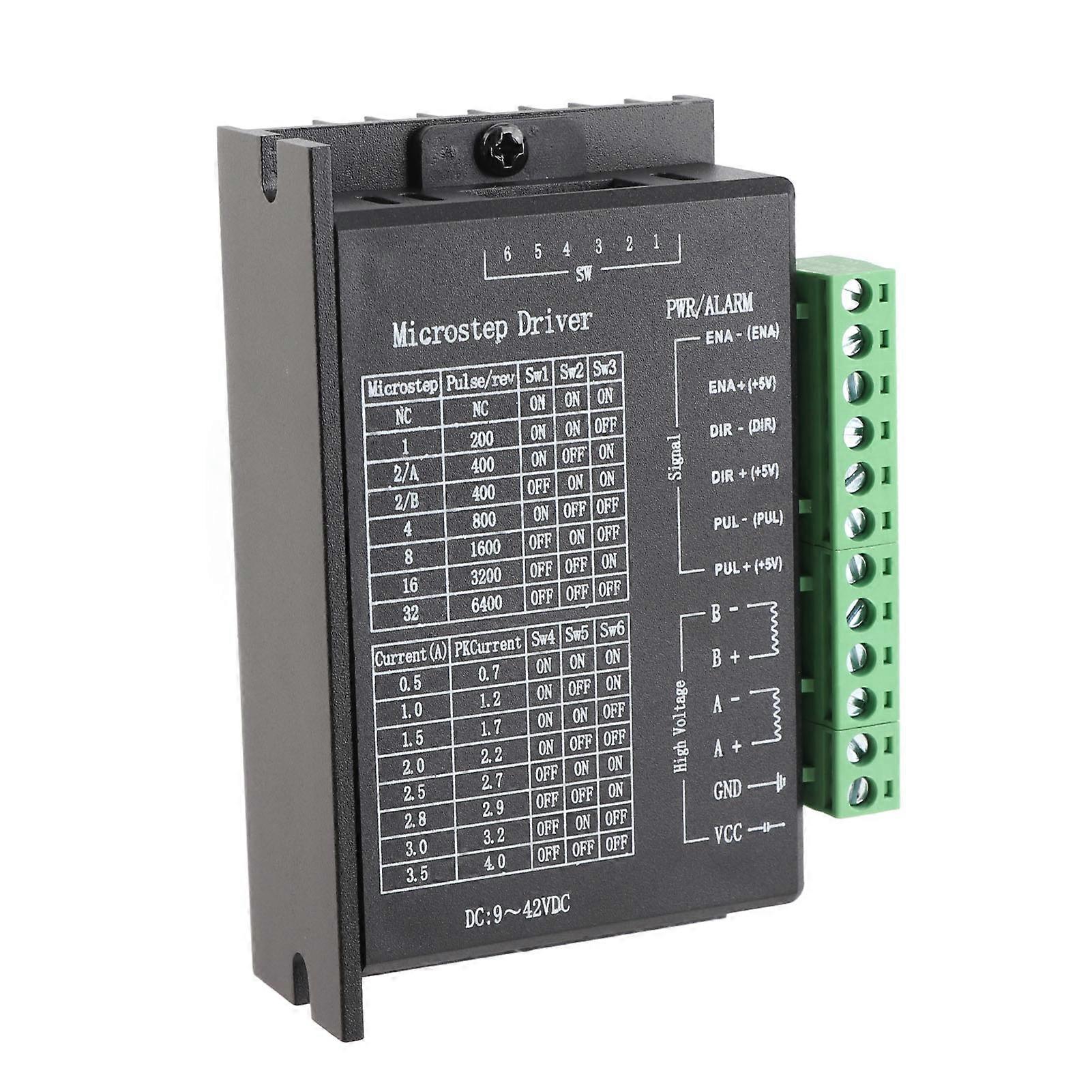 Aluminum Stepper Motor Driver, High Speed Optical Isolation, TB6600 NEMA 17/23/34, 4.0A, 42VDC