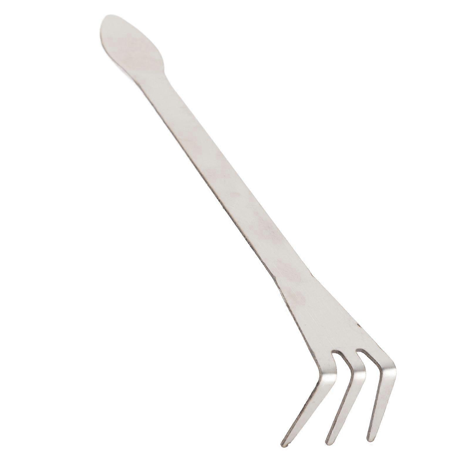 Stainless Steel Root Rake 3-Prong Loosen Soil Bonsai Tree Tools with Ergonomic Handle