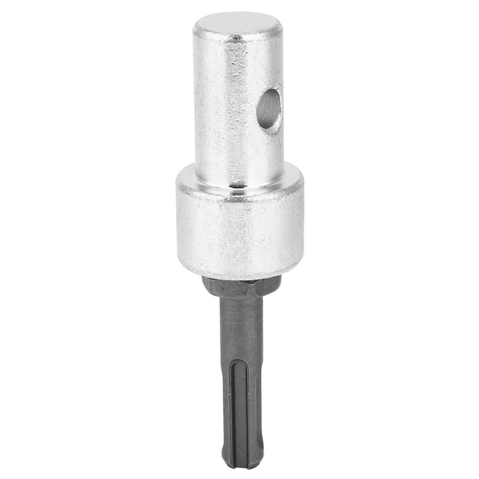 Drill Bit Adapter for Electric Drill to Earth Auger Connector Arbor Round Shank 2 Pit 2 Slot