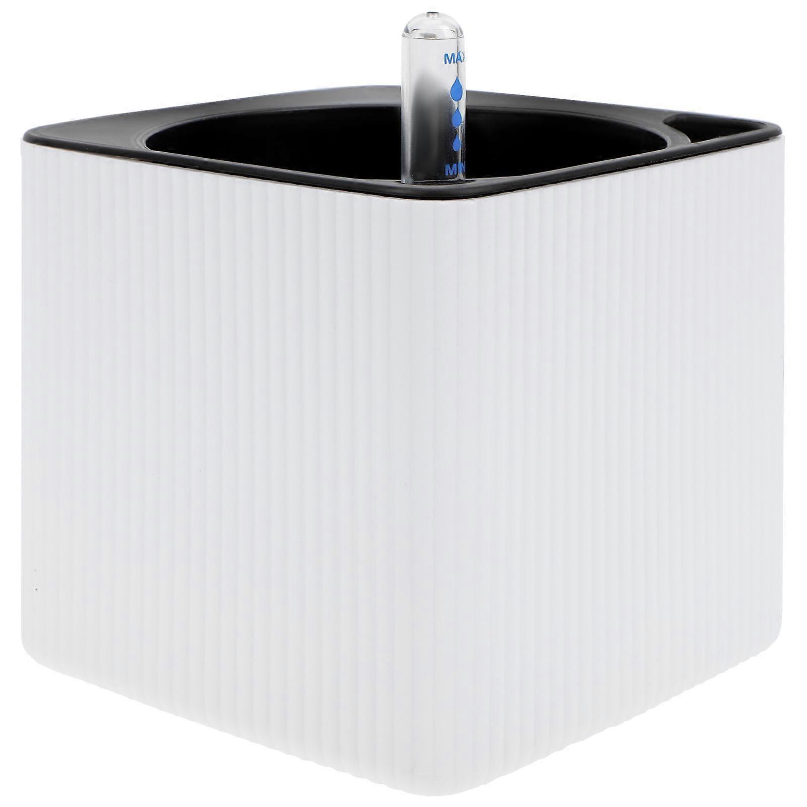 Automatic Water Absorption Hanging Flowerpot Plant Pot in 2Sets White