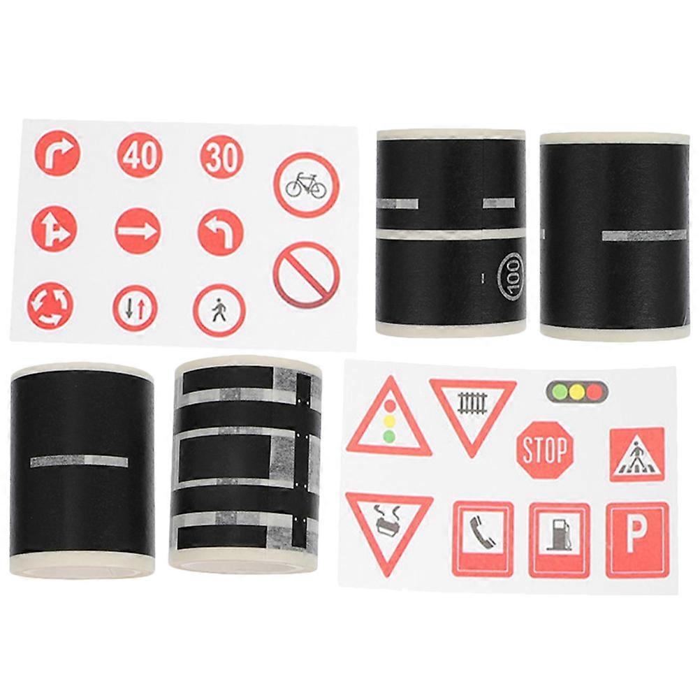 Adhesive Traffic Tapes Road Stickers for Playing 1Set of Removable Railway Stickers