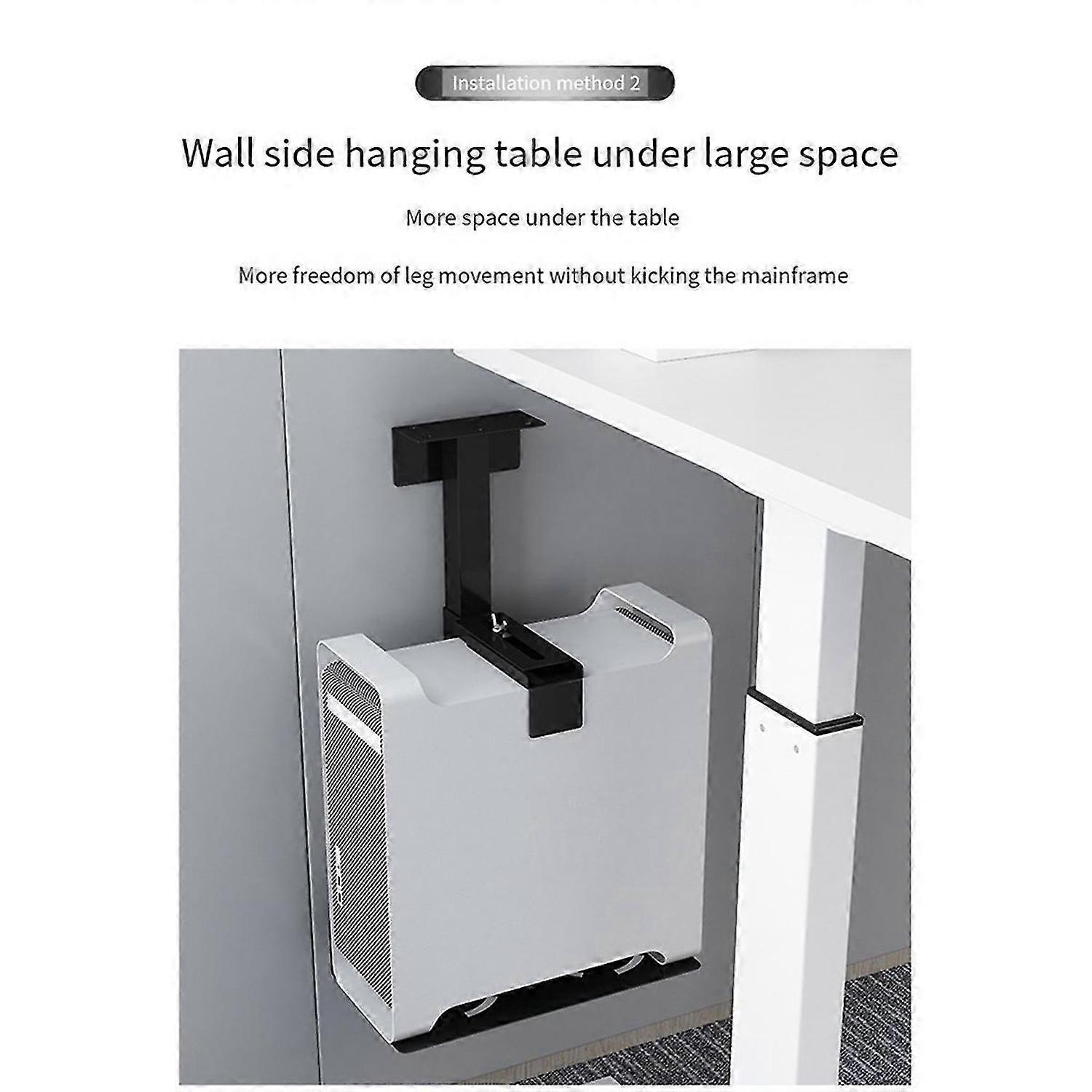 Universal PC Case Holder Adjustable Host Box Stand Versatile Under Desk or Wall Side Mount, Cpu Stan