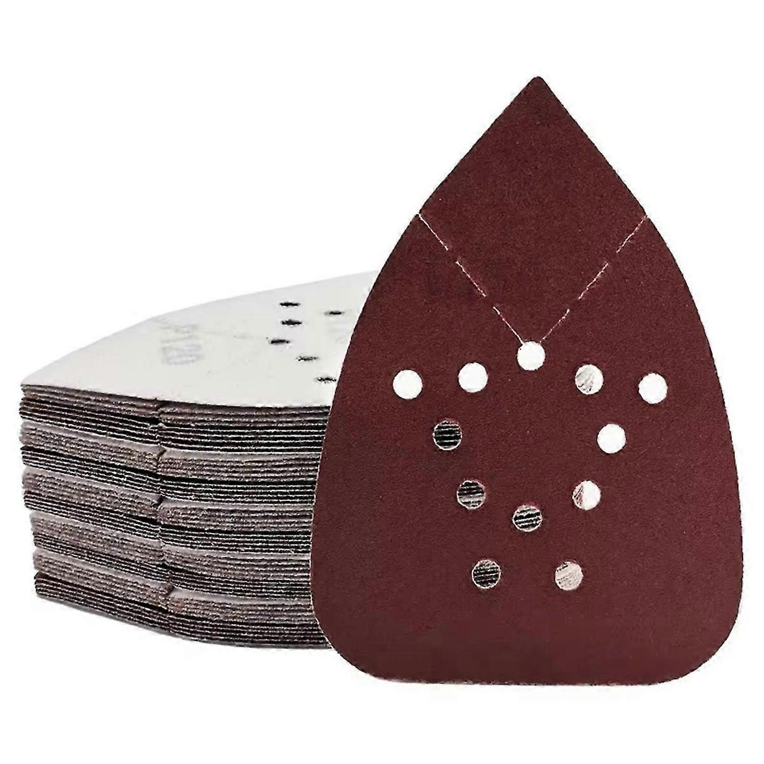 Mouse Sanding Pads 60 Pack,Mouse Sander Sandpaper Assortment, 12 Hole Hook and Loop Detail Sander Pa