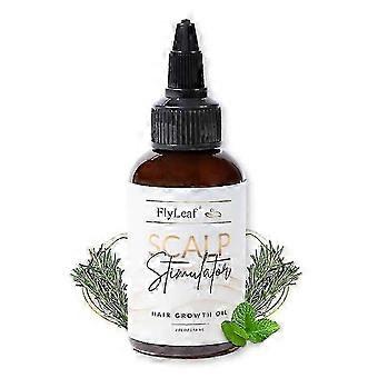 Olio stimolatore del cuoio capelluto per la crescita dei capelli, Oli spremuti a freddo con menta e olio di rosmarino per la crescita dei capelli, Olio di semi d'uva, Olio naturale biologico senza foglie per capelli, Tutti