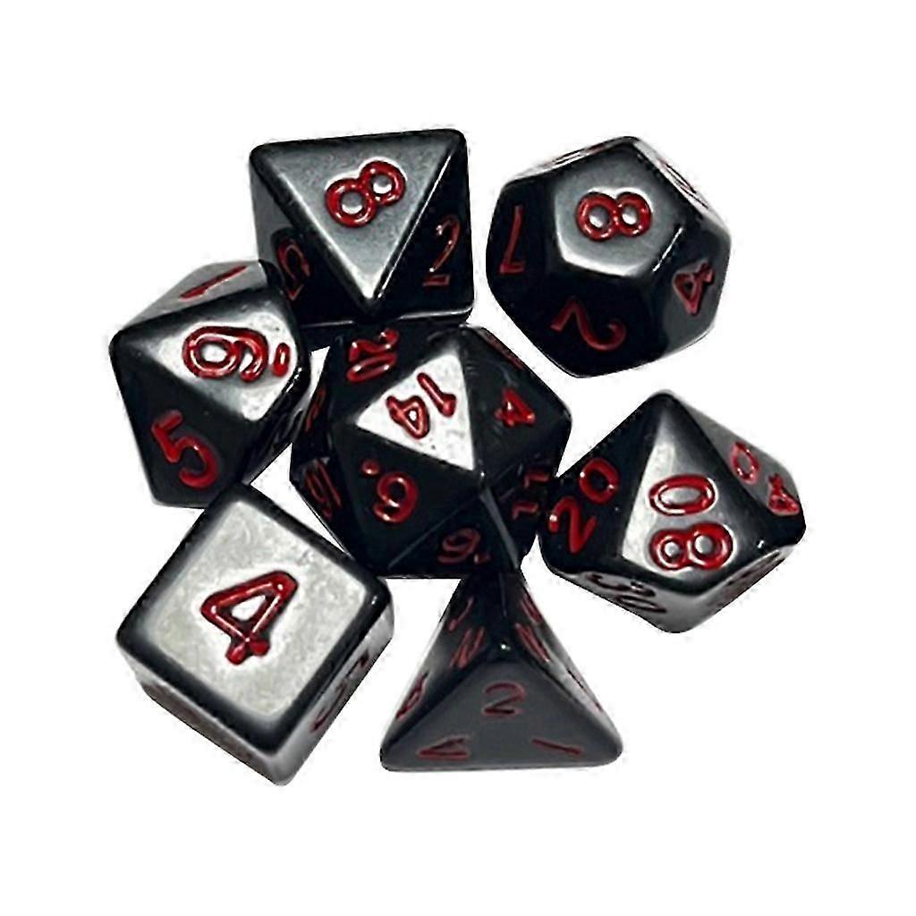 7pcs Black DND Dice Set Polyhedral D&D Dice for MTG RPG