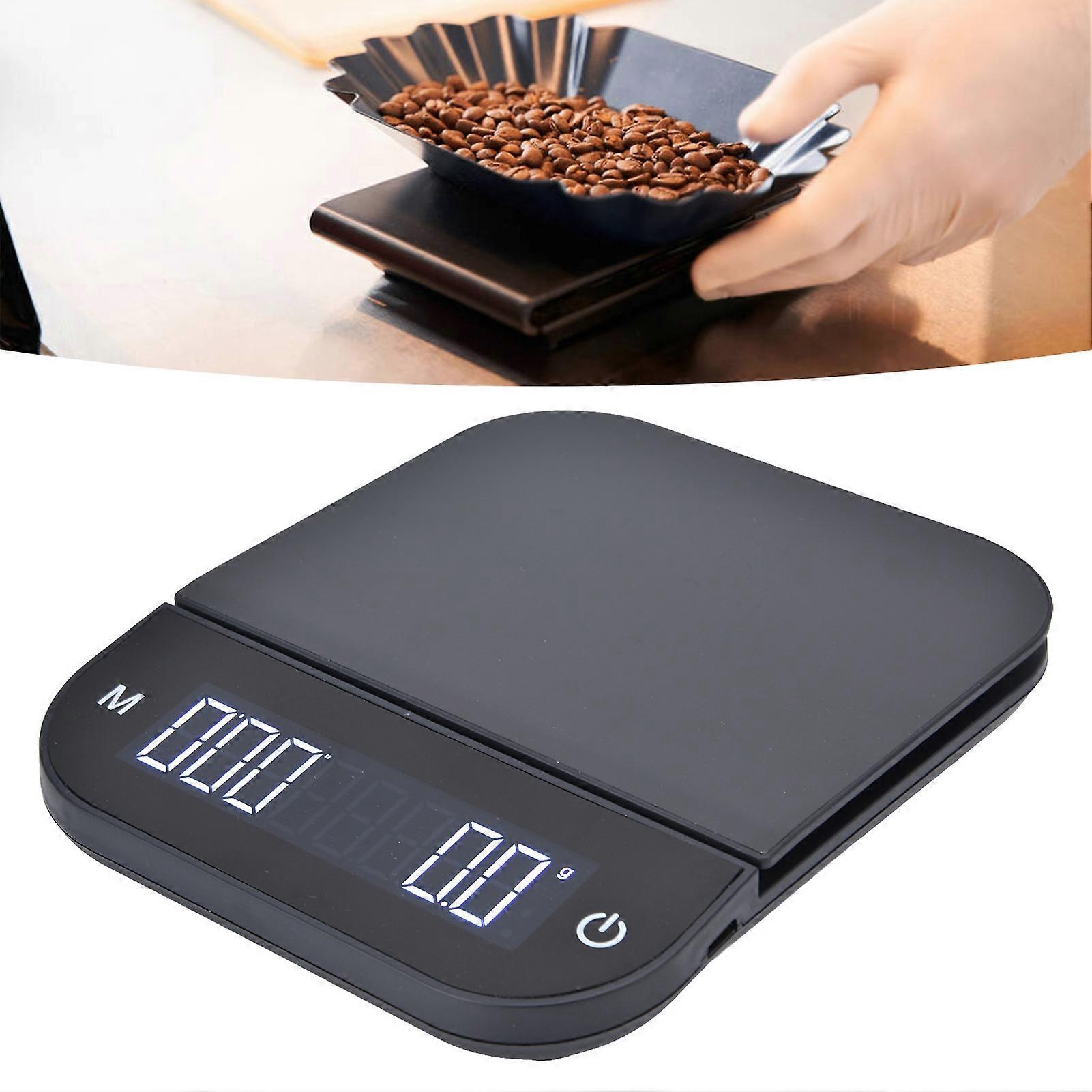 Coffee Scale 3KG Large LED Backlit Dual Units USB Charging