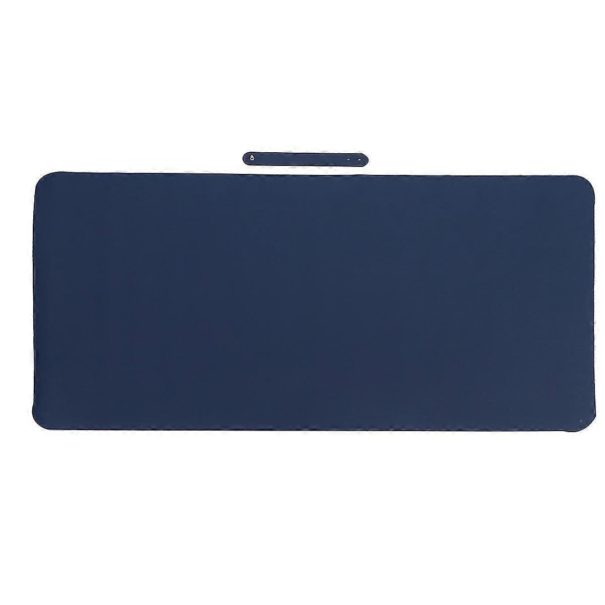 1pc Large Mouse Pad Computer Desktop Pad Double-sided Pvc Multi-function Desk Pad (small Size Blue + Yellow Double-sided)