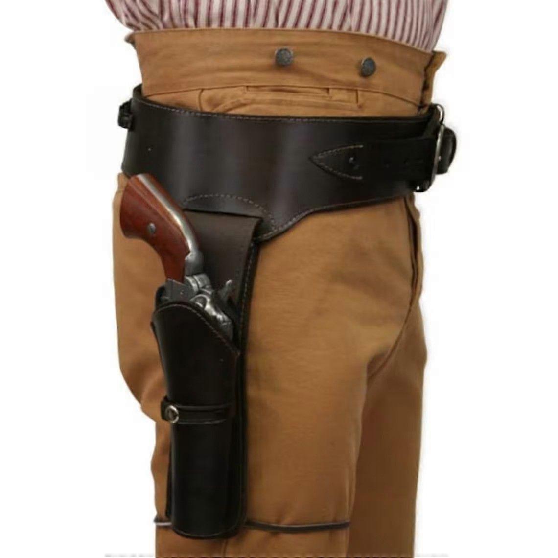 Pistolet étui Western en cuir fait pistolet revolver ceinture Cowboy usiné à la main noir 22 .38/357 .44/45 Cal Fit 3.5 '' à 6.5 '' canon revolver
