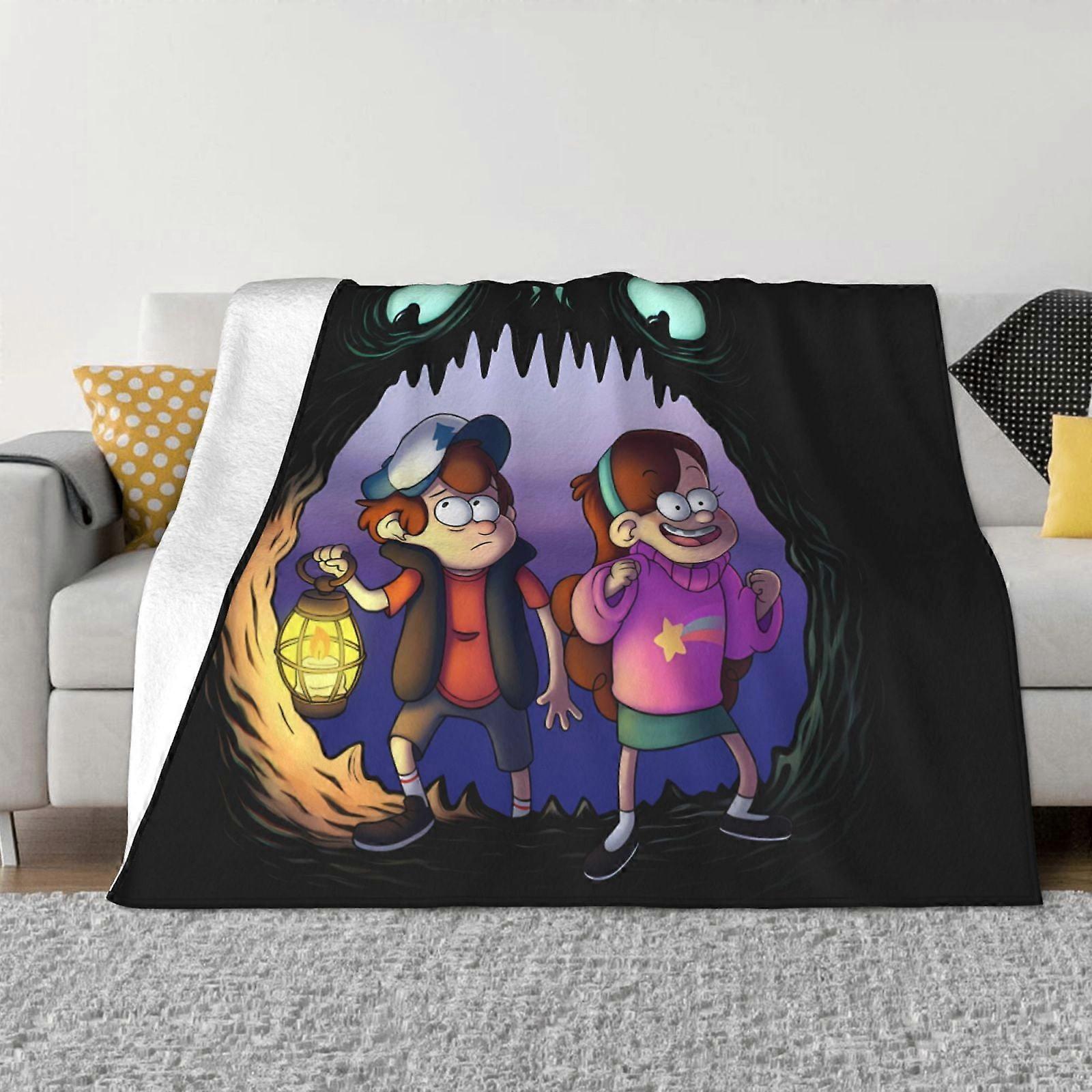 Gravity Falls Throw Blanket Ciepły ultra-miękki mikro koc do łóżka Kanapa Salon Ultra-miękki koc z mikropolaru