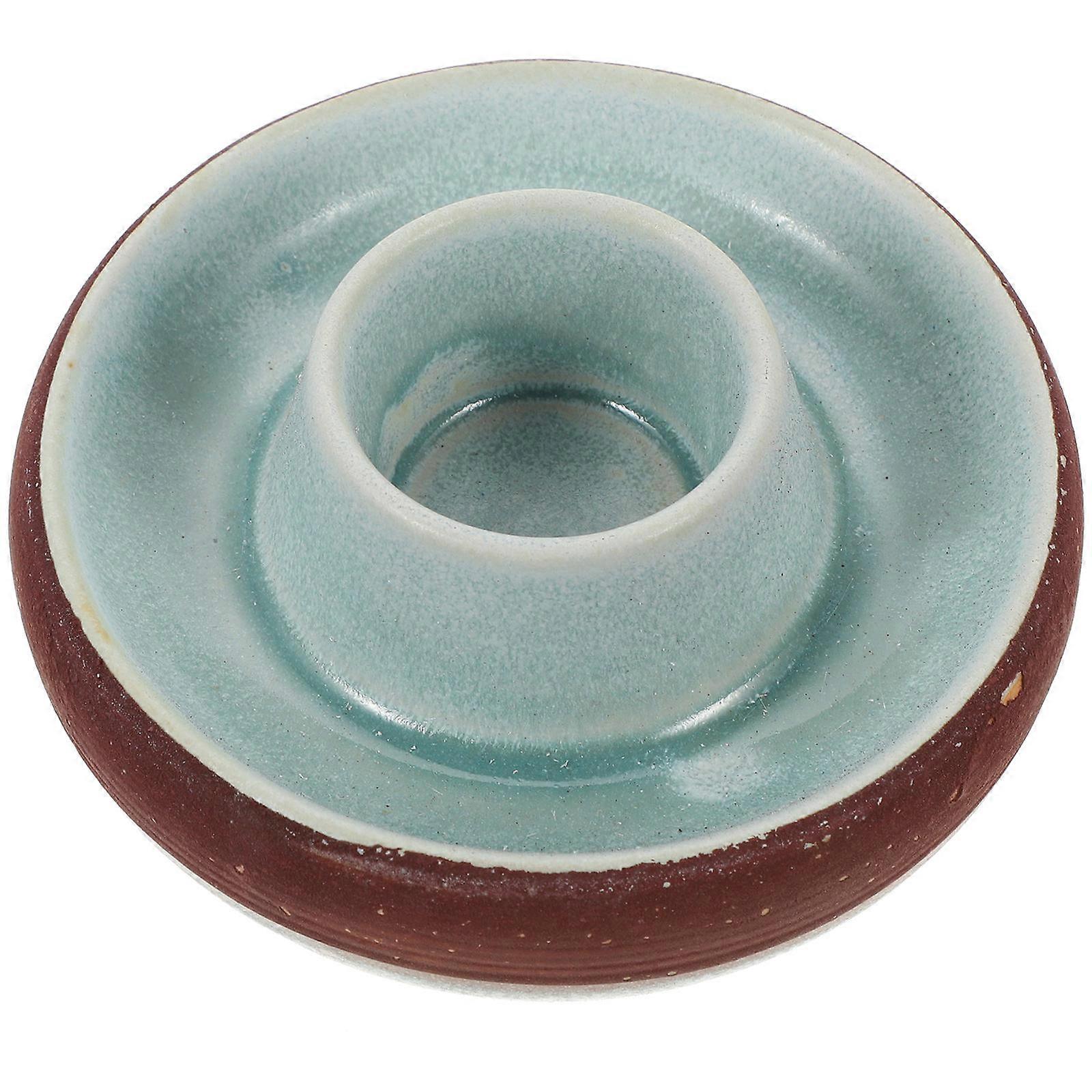 Blue Ceramic Match Holder for Storage Vintage Matches Jar