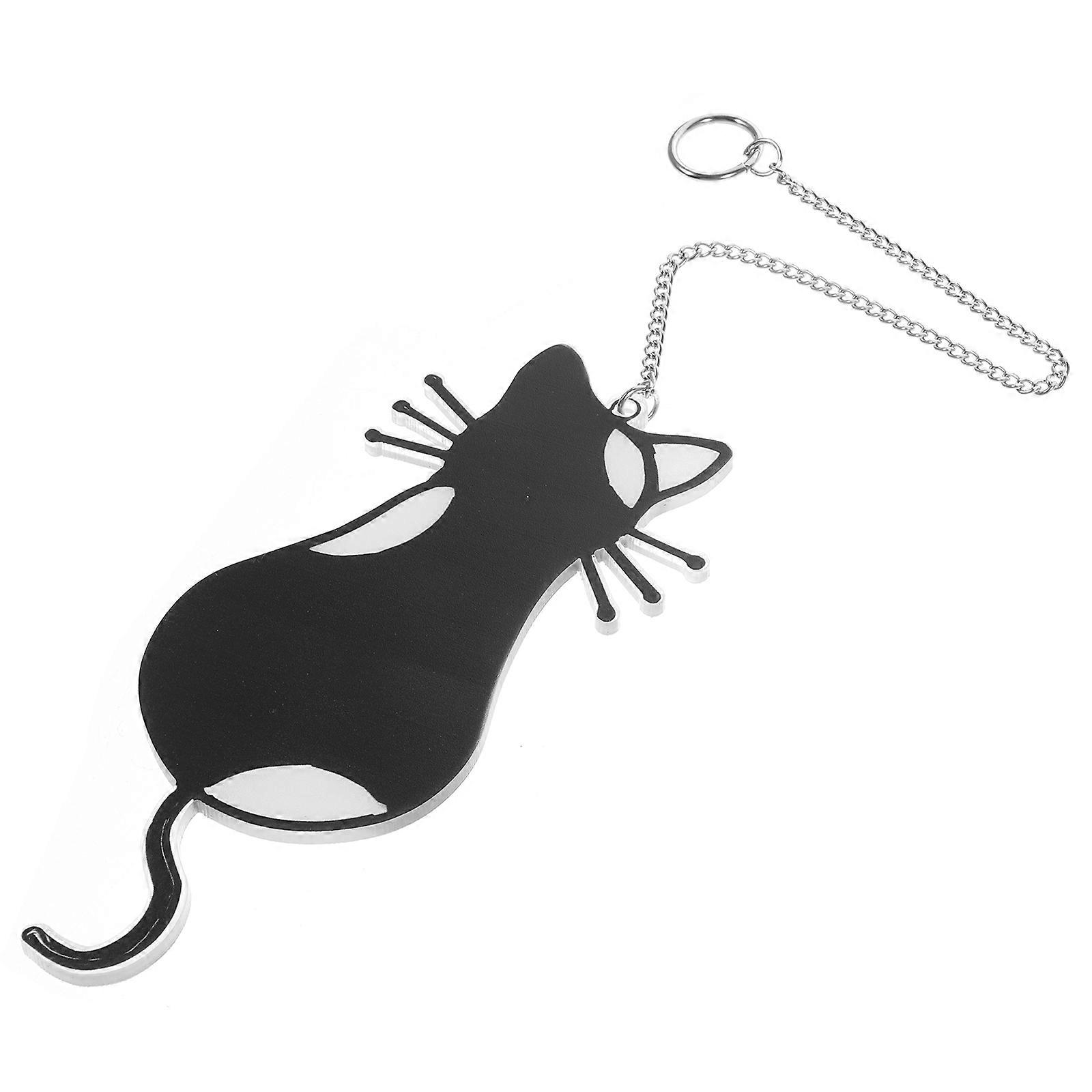 Black Stained Acrylic Cat Window Hanging Ornament for Window 5Pcs