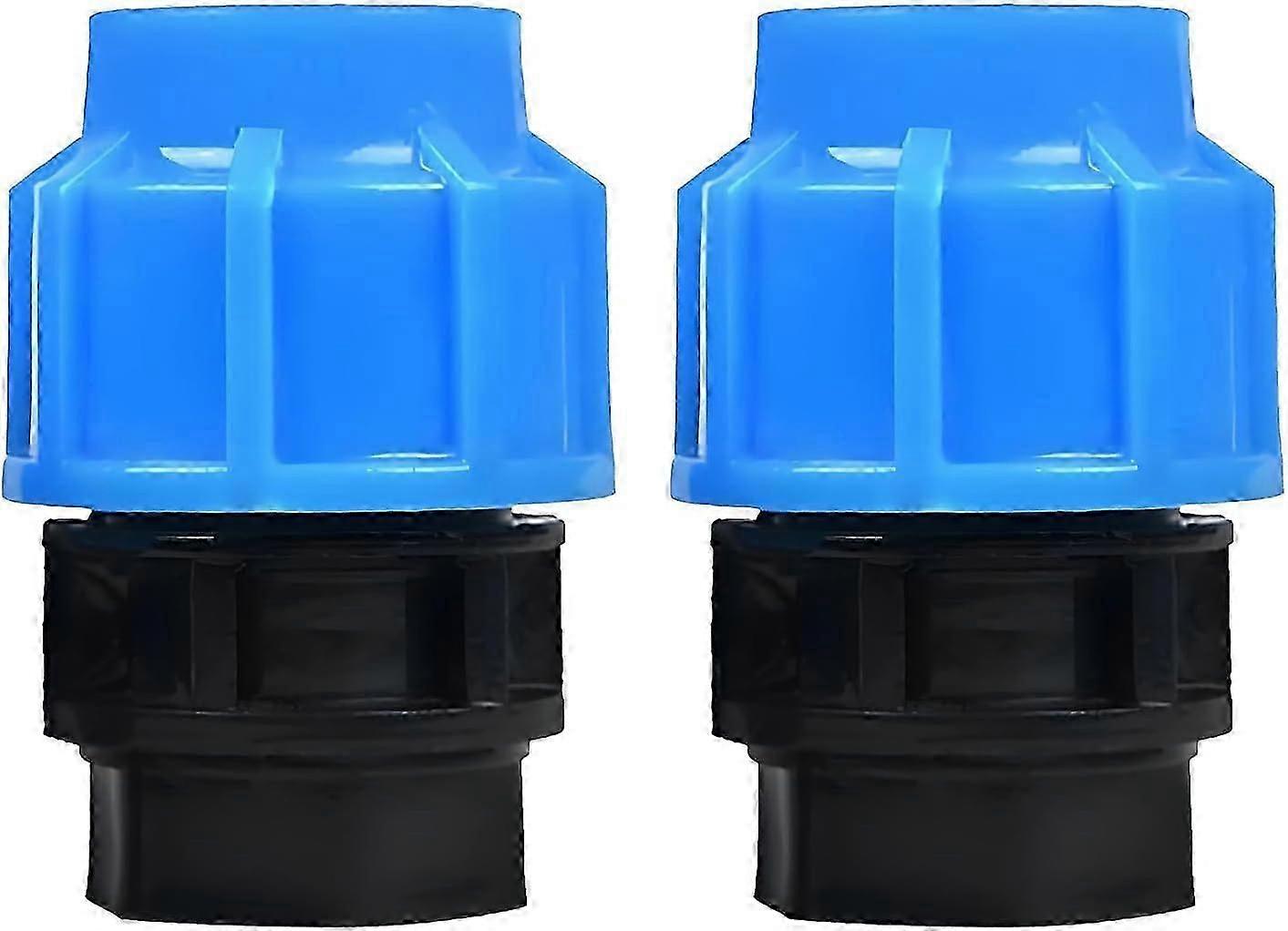 MDPE 32mm x 1 Inch PP Coupling with Internal Thread, Quick Connect Adapter for PE Hoses and Clamp, Pack of 2