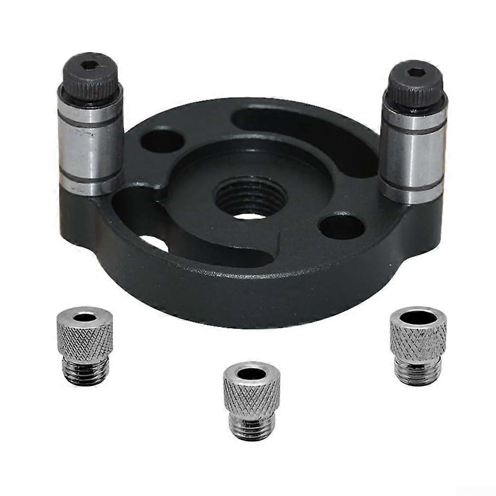 Efficient Hole Drilling Tool Set With Aluminum Alloy Locator And 3 Adjustable Drill Bushings For Precision Work Black