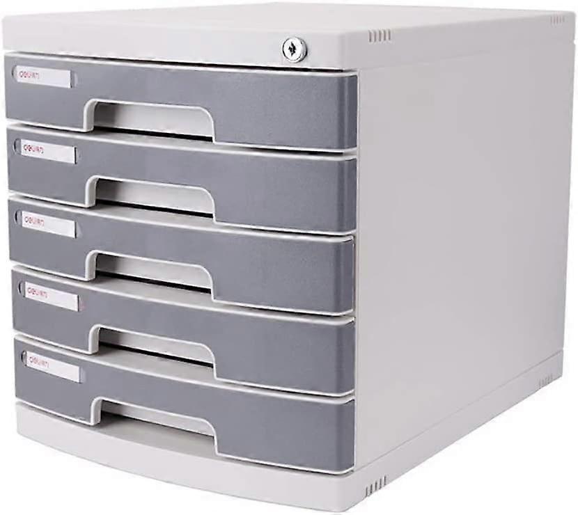5Layer Lockable Plastic Storage Drawer Cabinet Office File Organizer MultiFunctional Desk Cabinet Home And Office Use