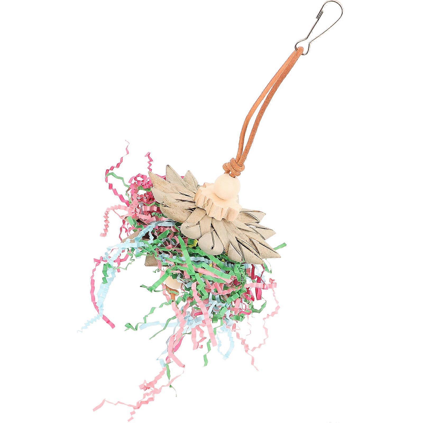 Parrot Hanging Bite Toy Durable Bird Chewing Toy for Playing 2Pcs
