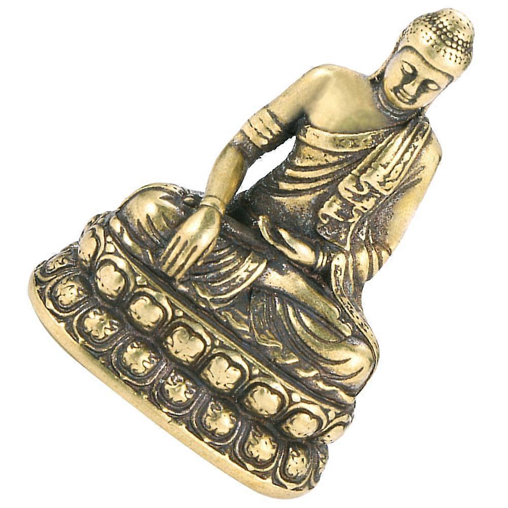 Copper Buddha Figurine for Decor 3Pcs Craft Sculpture Set