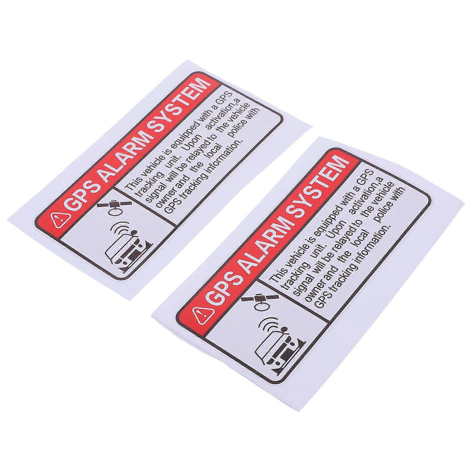 6 Pcs Multi Car Security Alarm System Sign Stickers 10x5 Cm Rectangular Warning Decals Outdoor Use