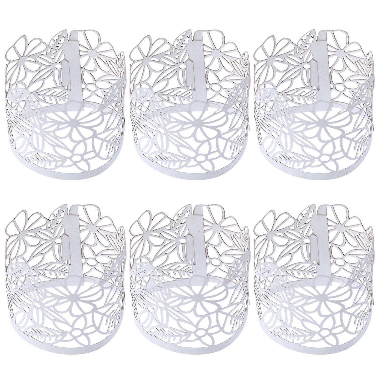 Paper Candle Holders Lamp Enclosures for Lamp Use White 100Pcs
