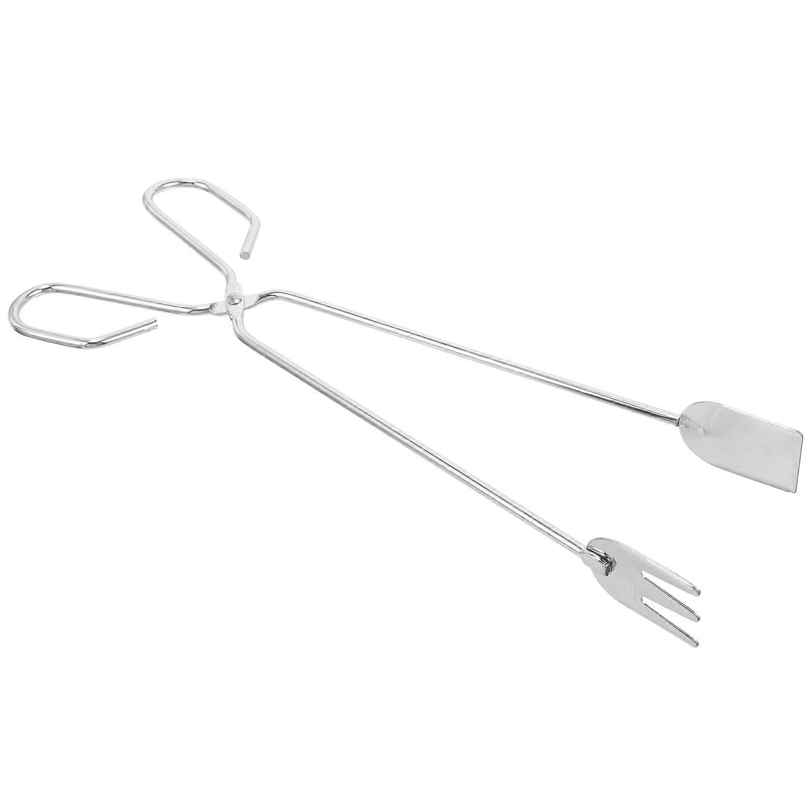 2Pcs Fire Pit Tong for Barbecue and Camping with Fireplace Tool
