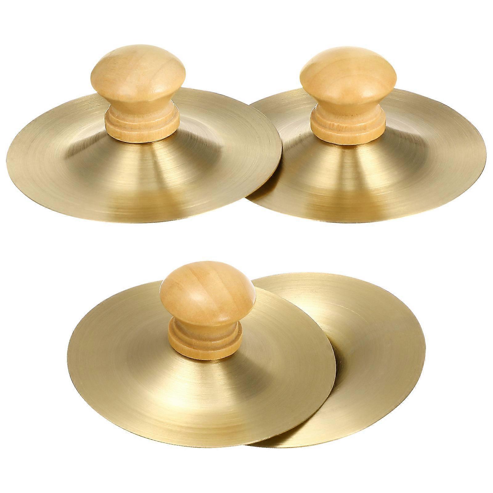 12 Pcs Kids Finger Cymbals Mini Musical Instruments Perfect For Dance Parties And Music Performance With Round Shape