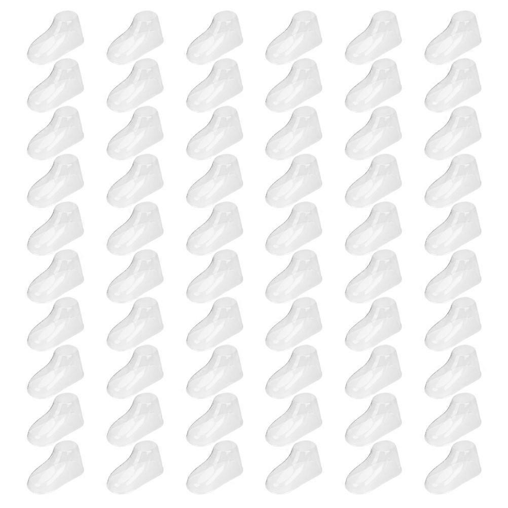 120Pcs Clear Baby Shoe Display Stand Shoe Shape Preserver for Toddler Shoes Booties Socks Made of Transparent Pvc
