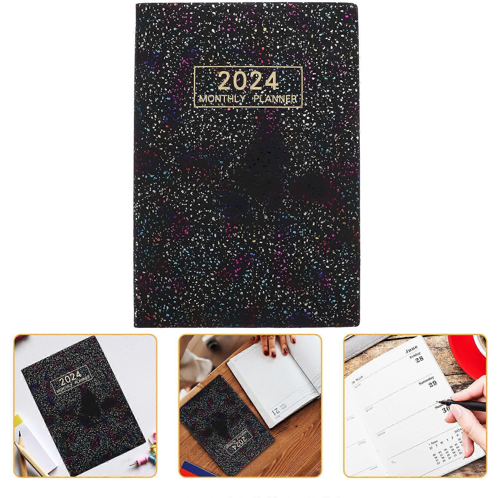 Multi-Function Portable Planner 5Pcs Academic Organizer Notebook For Gift Recipients Black Ideal For Daily Use And Writing