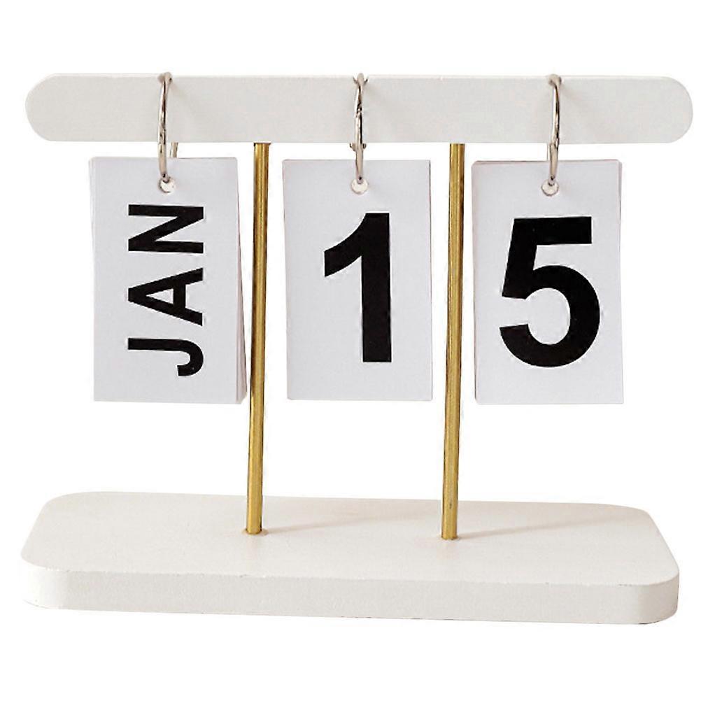 Perpetual Flip Calendar 3Pcs Modern Minimalist Style For Home Decoration And Desk Use 20X14.5X8CM Date Display