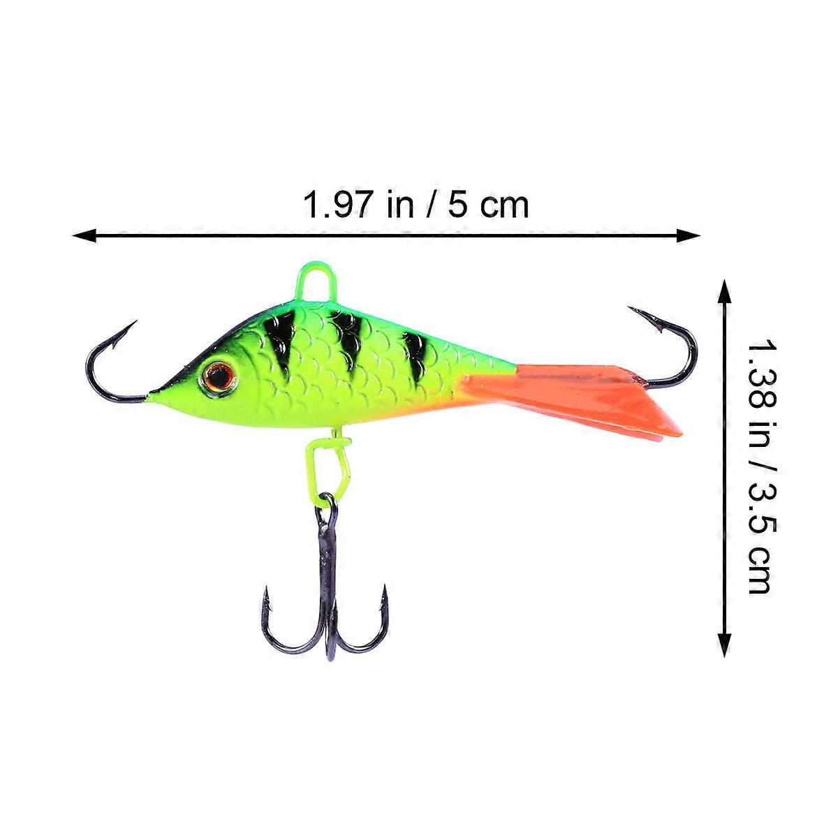 Jigging Lures Rotating Tail High Simulation Aspius Yellow Perch 50mm 5Pcs