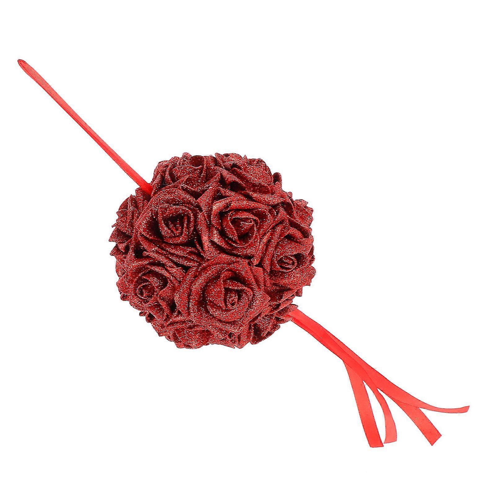 Artificial Flower Ball Simulation Rose Kissing Flower Ball for 1 Piece Wedding Layout Ornament