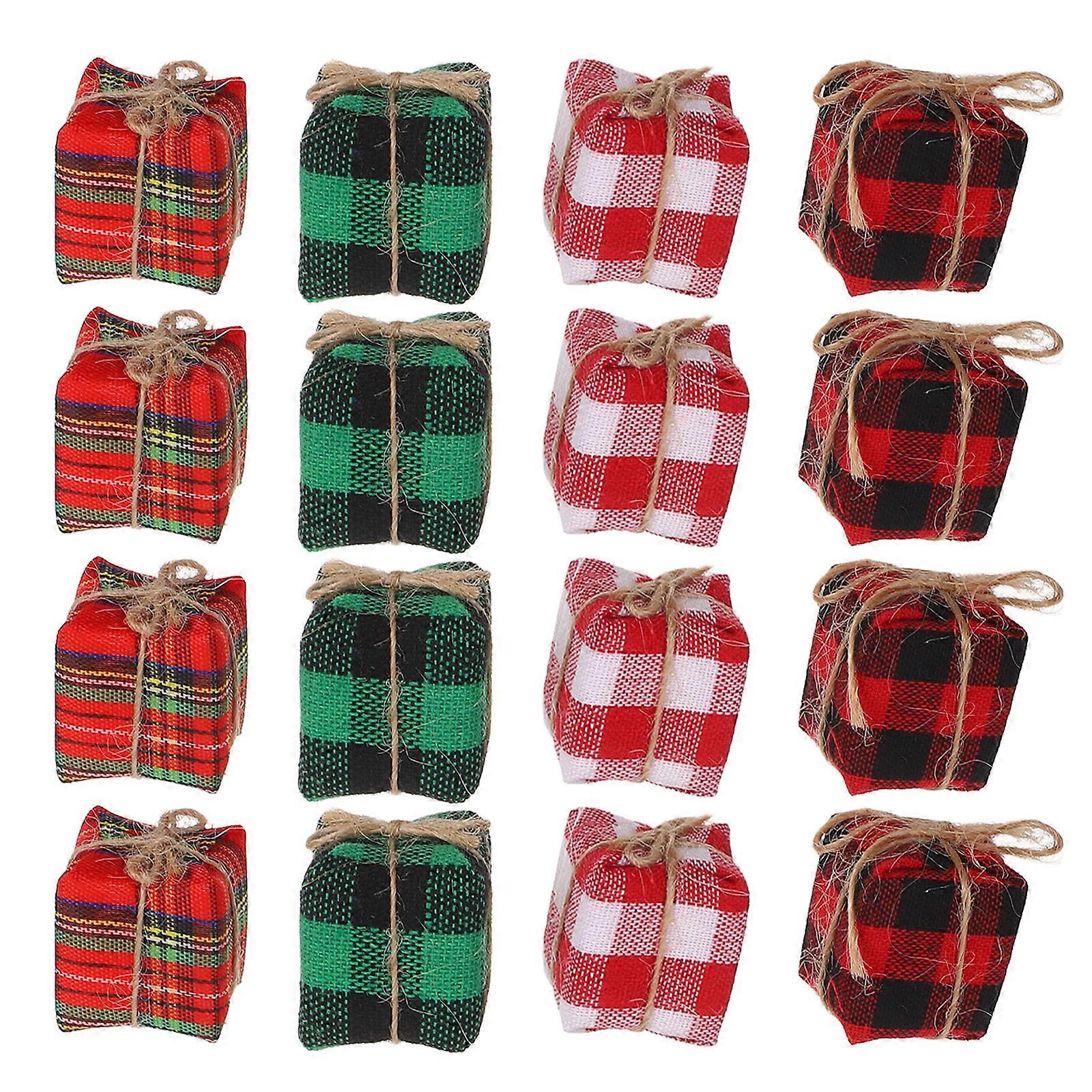 48Pcs Christmas Mini Gift Boxes for Hanging Tree Decorations Assorted