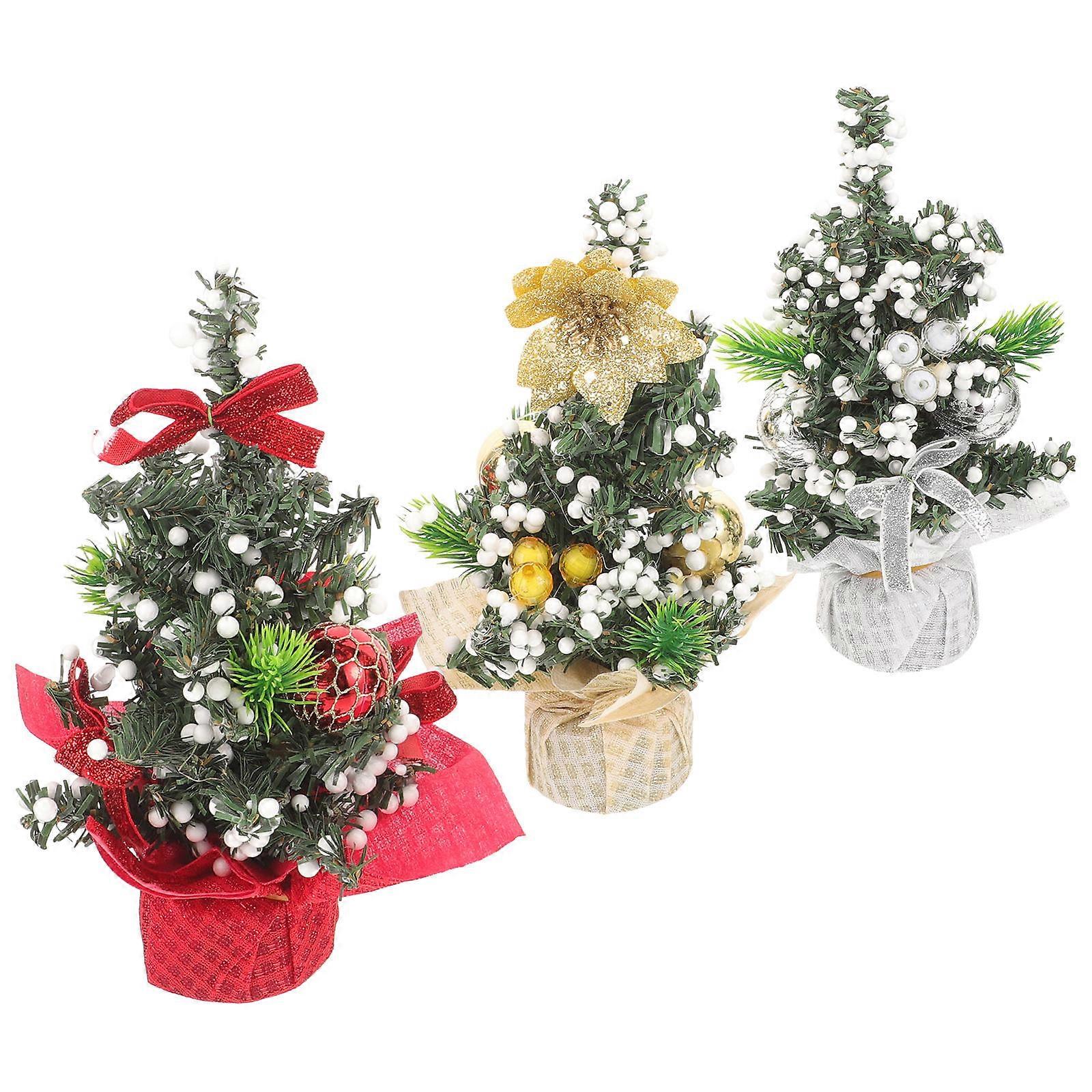 Διακόσμηση Επιτραπέζιου Χώρου 3 Τεμαχίων Διακόσμηση Χριστουγεννιάτικου Δέντρου σε Ποικιλία Χρωμάτων, Διακόσμηση Επιτραπέζιου Χώρου για Αξέχαστες Στιγμές