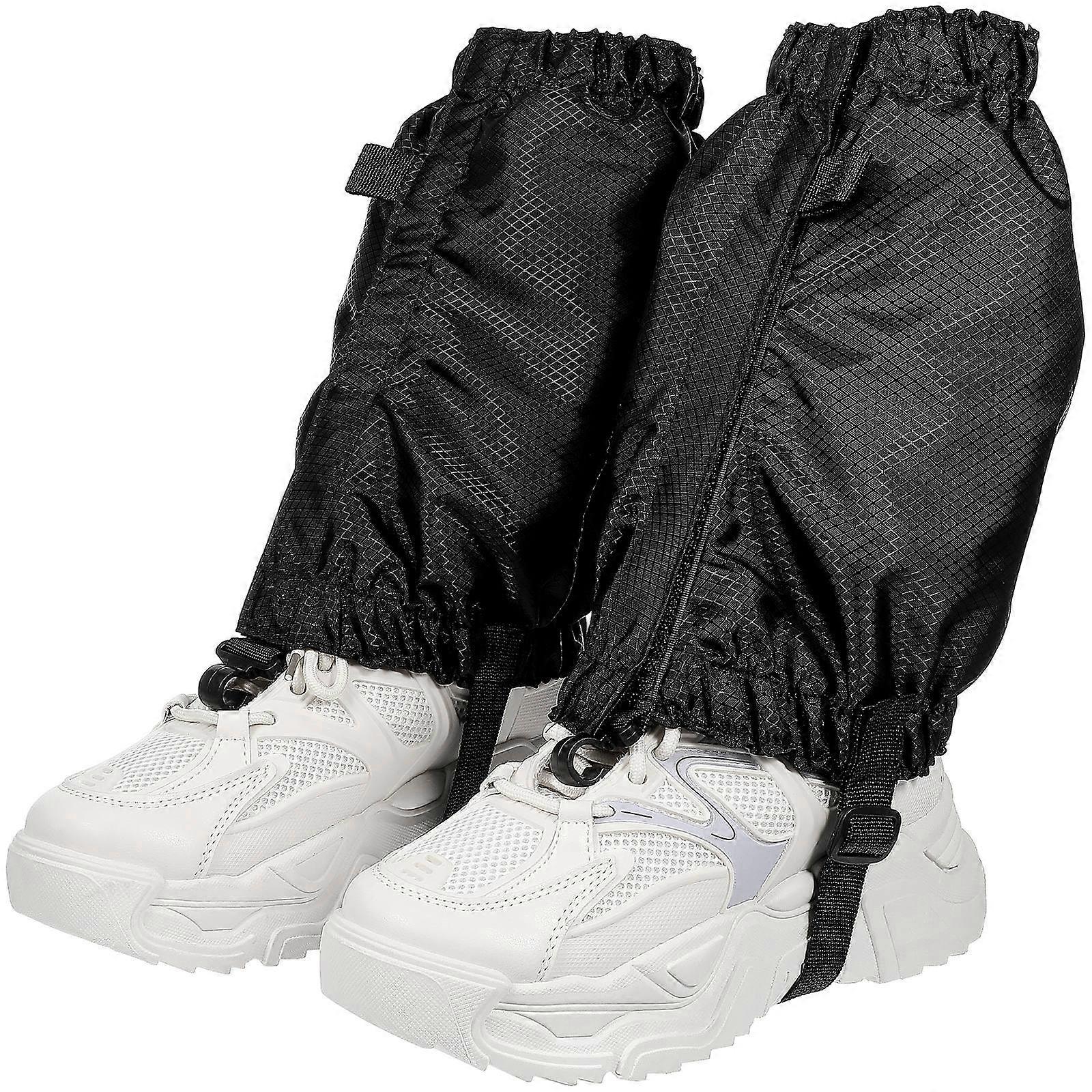 Ankelskydd för vandring, svarta, vattentäta snöskydd för vandring, 2 par